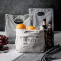 New design canvas punching lunch bag with logo custom